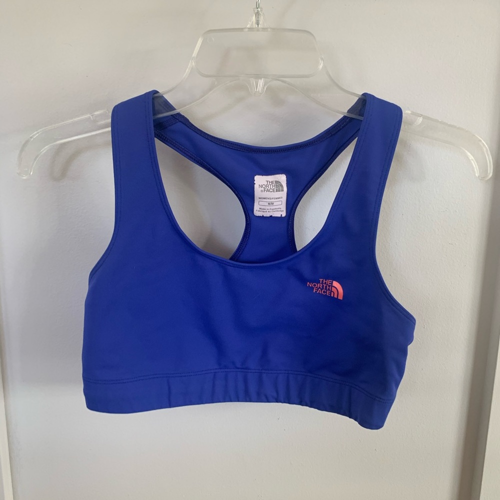 Women’s north face blue sports bra